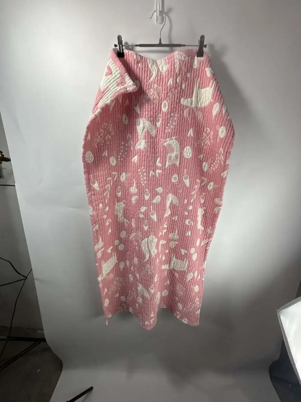 NTBAY Muslin Cotton Jacquard Reversible Baby/Toddler Blanket, Owl and Foliage Pa